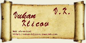 Vukan Klicov vizit kartica